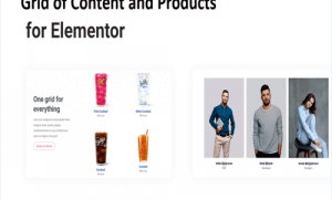 Grid of Content and Products for Elementor