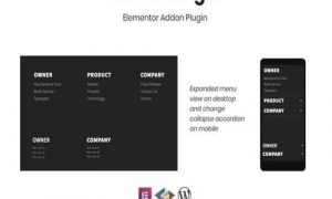 Accordion Footer Menu Widget For Elementor